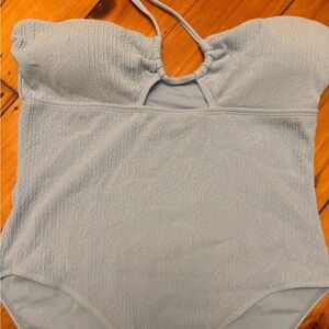 Primark Gray Bodysuit One Piece with High-Cut Design